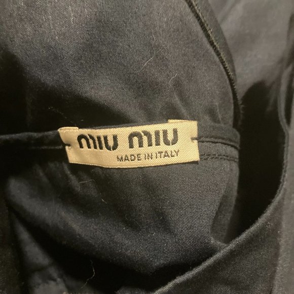 Navy Miu Miu Vintage Sleeveless Peplum Top - Picture 4 of 8